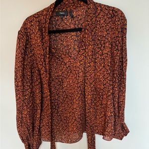 100% silk Theory blouse size Medium